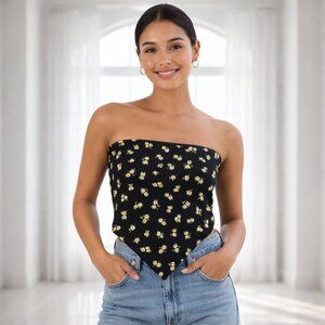 2 for $20 NWT Tilly's Wild Moss Daisy Handkerchief Tube Top Smocked Medium